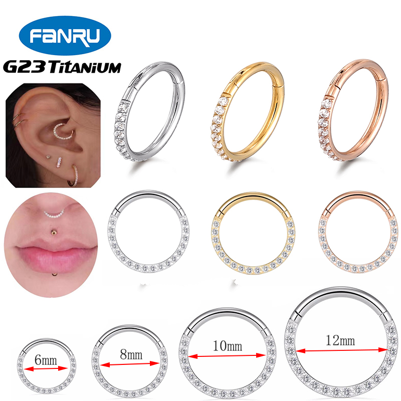G23 ƼŸ Ǿ Daith Hinged Earrings   Septum ..